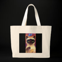 Siamese Cat Feline Butterfly Art - Multi bags