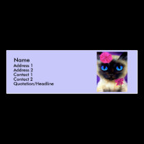 Siamese Cat Profile Card business cards