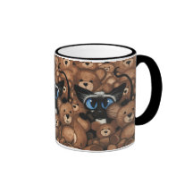 Siamese Cat Teddy Bear Hug by BiHrLe Mugs