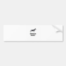 Siberian husky bumper sticker