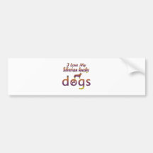 Siberian Husky designs Bumper Stickers