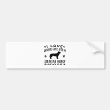 Siberian Husky Dog Design Bumper Stickers