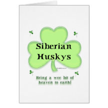 Siberian Husky Heaven on Earth Cards