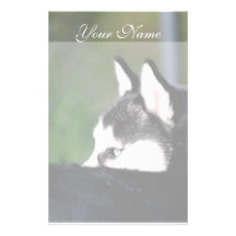 Siberian Husky stationary Stationery Design