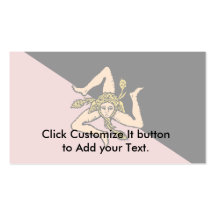 Sicily (Pink And Black), Italy flag Business Card
