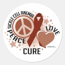 Sickle Cell Anaemia PLC Round Stickers