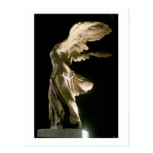 Side view of the Victory of Samothrace (Parian mar Post Cards