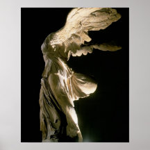Side view of the Victory of Samothrace (Parian mar Poster