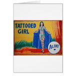 Sideshow Tattooed Girl Card