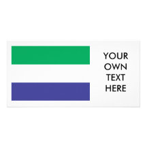 Sierra Leone Flag Personalized Photo Card