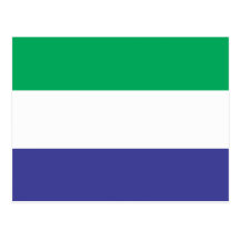 Sierra Leone Flag Postcard