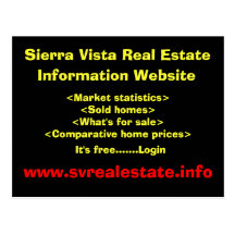 Sierra Vista Real Estate, Information Website, ... Post Cards