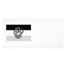 Sigma Nu Flag Grey Customised Photo Card