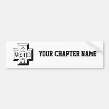 Sigma Pi Cross B+W Bumper Sticker