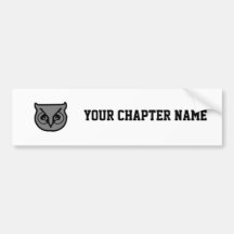 Sigma Pi Owl Grey Bumper Sticker