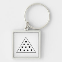 Sigma Pi Pyramid B+W Key Chain