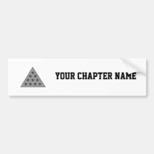 Sigma Pi Pyramid Grey Bumper Sticker
