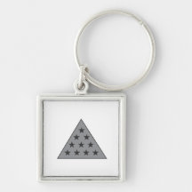 Sigma Pi Pyramid Grey Keychain