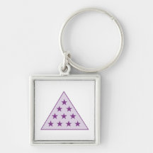 Sigma Pi Pyramid Purple Key Chain