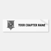 Sigma Pi Shield Grayscale Bumper Sticker