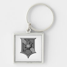 Sigma Pi Shield Grayscale Key Chains