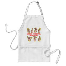 Sign Language For-To Liberals Progressives Sociali Aprons