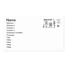 Signs Of Life at Railroad Crossings Business Cards