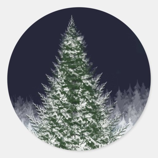 Silent Night Christmas Card Envelope Seal Stickers