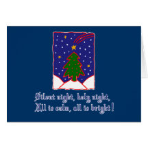 Silent Night Christmas Carol T-shirts, Apparel Card
