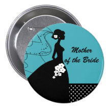 Silhouette Bride Mother of the Bride Button / Pin