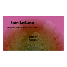 Silhouette of Trees Landscaping Design Business Cards