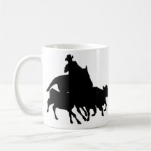 Silhouettes - Horses - Team Penning Mugs
