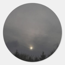 silhouettewintersun round stickers