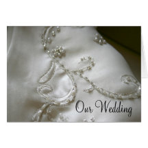 Silk and Pearls Wedding Card