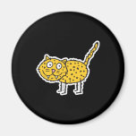 silly baby leopard magnet