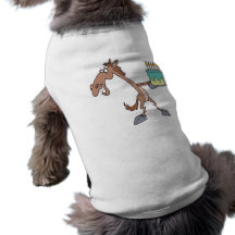 silly birthday horse with cake cartoon pet t shirt