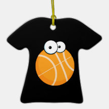 silly cartoon character basketball sports cartoon ornaments