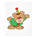 silly clown teddy bear design personalised invitation