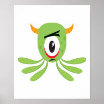 silly cyclops monster print