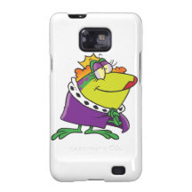 silly frog queen animal cartoon samsung galaxy s cover