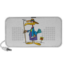 silly gardener gardening bird PC speakers