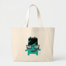 silly geek monster friend big glasses bags