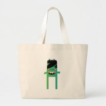 silly geeky monster dude tote bags