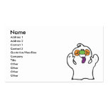 silly ghost sticking out tongue business card templates