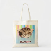 Silly Kitty StripesTote Bag