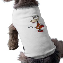 silly lady cow shopping shopper cartoon character dog tee