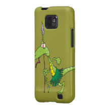 silly native tribe tribal lizard cartoon samsung galaxy s case