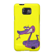 silly purple snake cartoon samsung galaxy cover