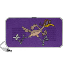 silly roadrunner bird cartoon portable speaker