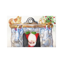 Silly Santa Gallery Wrapped Canvas